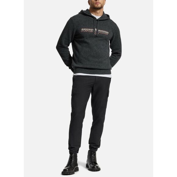 PSYCHO BUNNY Men’s San Luis Hooded Sweater XXL Heather Storm 100% Wool NWT New - Picture 15 of 15